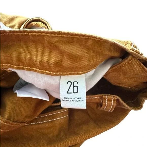 NWOT Women’s Urban Outfitters BDG Brown Canvas  Cotton Carpenter Pants SZ 26 - Picture 4 of 9